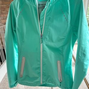Free Country Aqua/Turquoise Full-Zip Athletic Jacket/rain jacket
